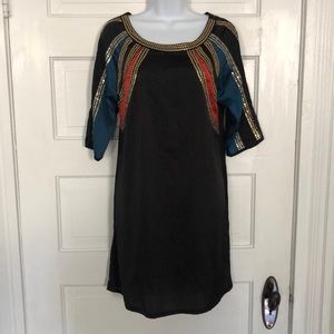 Black sequin shift dress